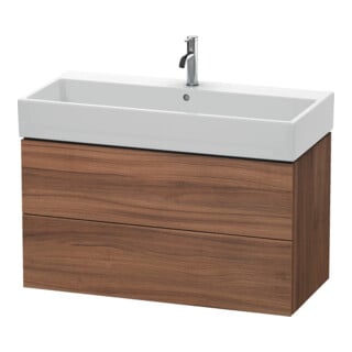 Duravit Waschtischunterschrank L-Cube 98,4x 45,9cm, Nussb Nat, 2 Schub., wandhängend