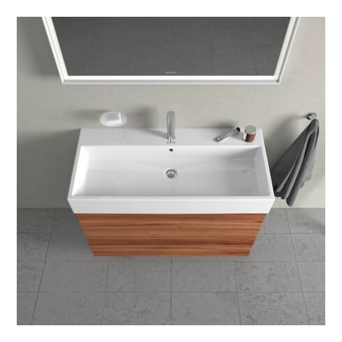 Duravit Waschtischunterschrank L-Cube 98,4x 45,9cm, Nussb Nat, 2 Schub., wandhängend