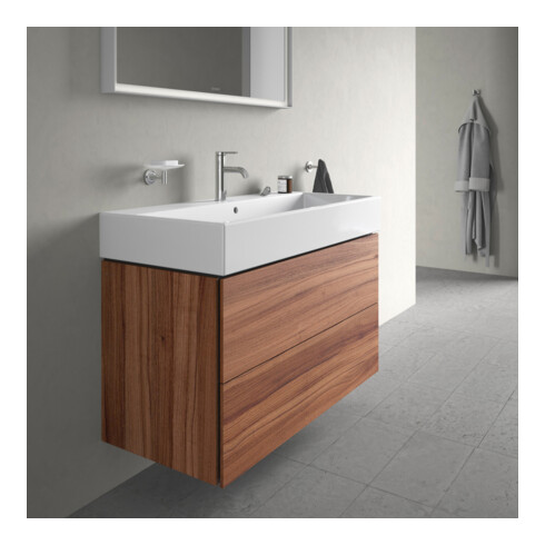Duravit Waschtischunterschrank L-Cube 98,4x 45,9cm, Nussb Nat, 2 Schub., wandhängend