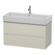 Duravit Waschtischunterschrank L-Cube 98,4x 45,9cm, Tau ma, 2 Schub., wandhängend-1