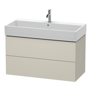 Duravit Waschtischunterschrank L-Cube 98,4x 45,9cm, Tau matt, 2 Schub., wandhängend