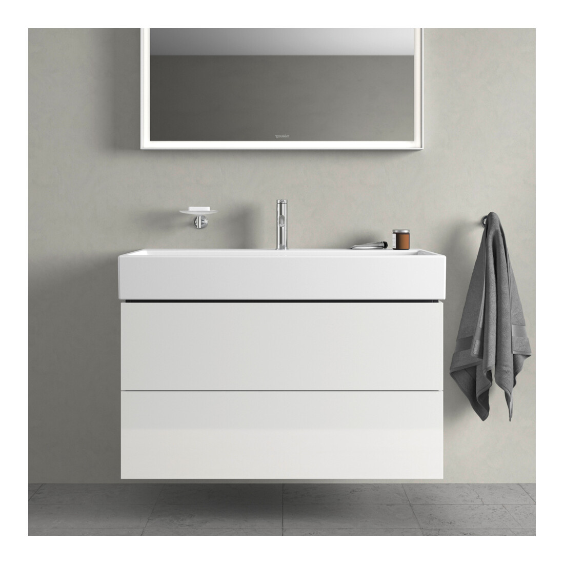 Duravit Waschtischunterschrank L-Cube 98,4x 45,9cm, we. hgl, 2 Schub., wandhängend
