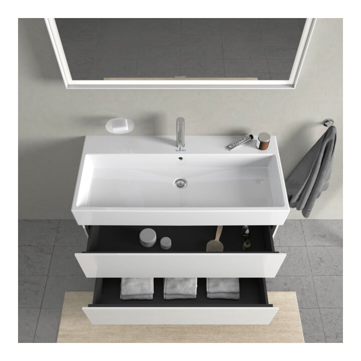 Duravit Waschtischunterschrank L-Cube 98,4x 45,9cm, we. hgl, 2 Schub., wandhängend