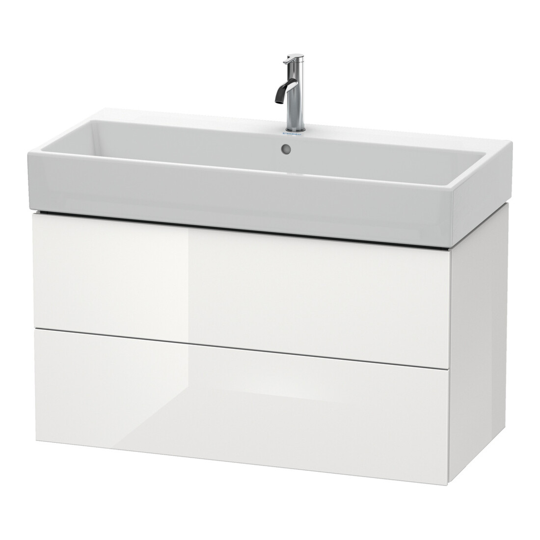 Duravit Waschtischunterschrank L-Cube 98,4x 45,9cm, we. hgl, 2 Schub., wandhängend