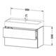 Duravit Waschtischunterschrank L-Cube 98,4x 45,9cm, we. matt, 2 Schub., wandhängend