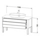 Duravit Waschtischunterschrank Luv 133,8x57x74,3cm, 1 Lad, 1 AZ, st, st-g m-2