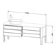Duravit Waschtischunterschrank Luv 173,3x57cm, 2 La, 2 AZ, st, li, st-g m-5