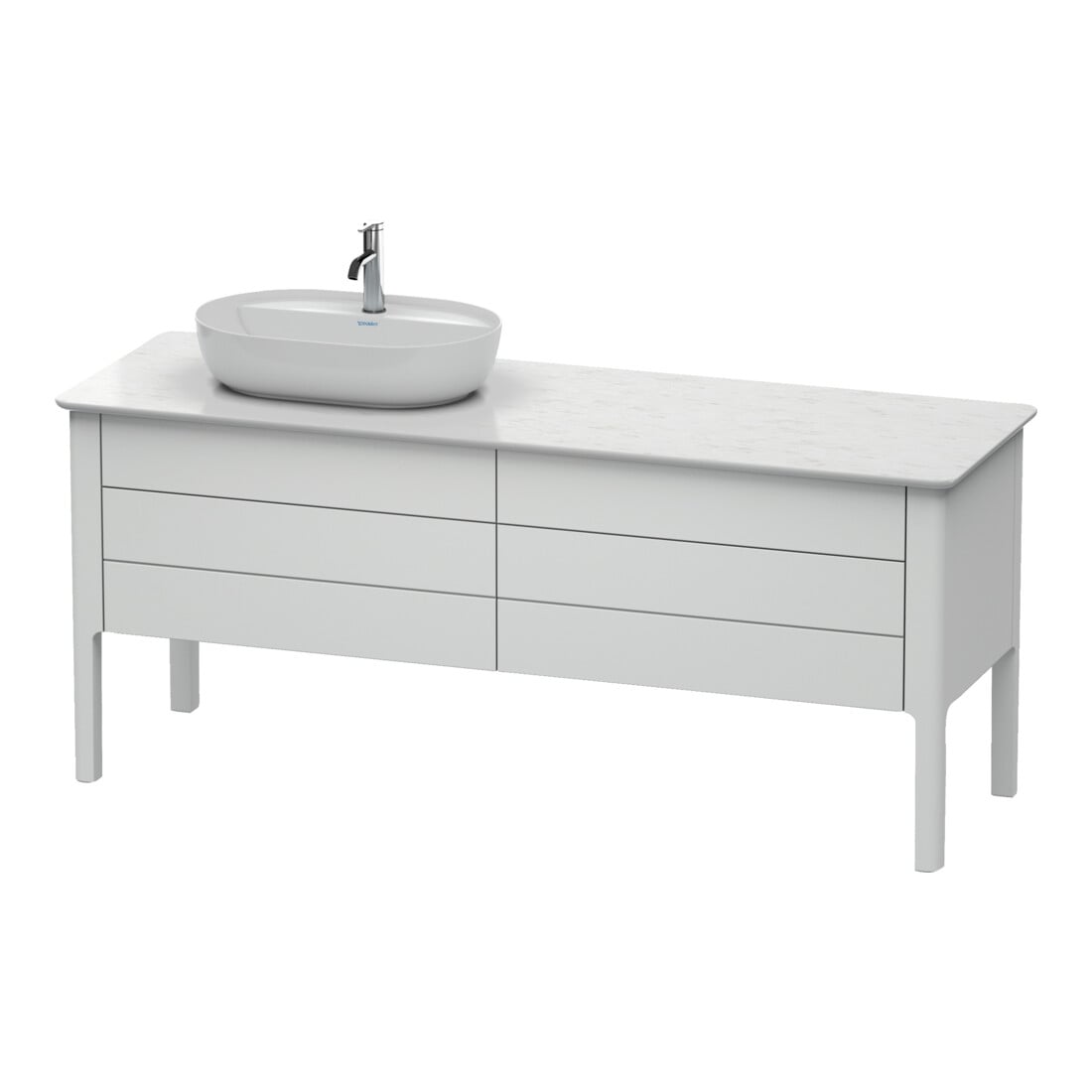 Duravit Waschtischunterschrank Luv 173,3x57cm, 2 La, 2 AZ, st, r, we s-matt