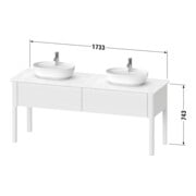Duravit Waschtischunterschrank Luv 173,3x57x74,3cm, 2 AZ, st, blau s-matt-5