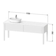 Duravit Waschtischunterschrank Luv 173,3x57x74,3cm, 2 AZ, st, L, No w m-2