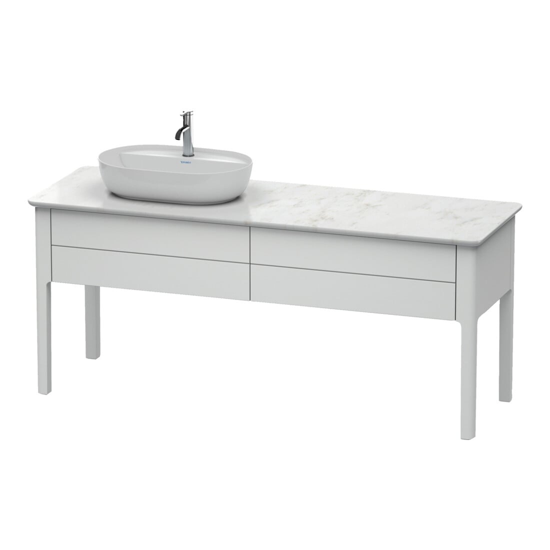 Duravit Waschtischunterschrank Luv 173,3x57x74,3cm, 2 AZ, st, L, Tau s-matt