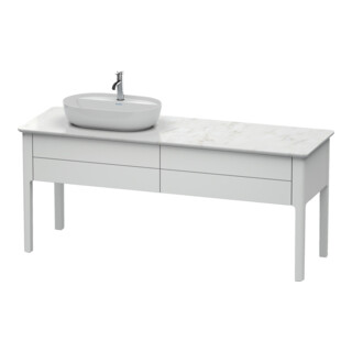 Duravit Waschtischunterschrank Luv 173,3x57x74,3cm, 2 AZ, st, li, we s-matt