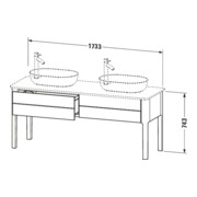 Duravit Waschtischunterschrank Luv 173,3x57x74,3cm, 2 AZ, st, No we s-matt-4