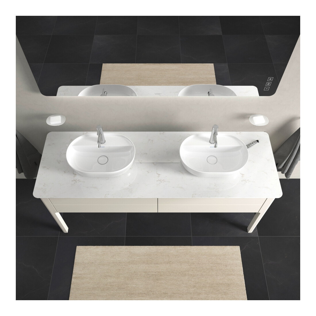 Duravit Waschtischunterschrank Luv 173,3x57x74,3cm, 2 AZ, st, No we s-matt