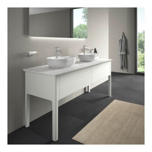 Duravit Waschtischunterschrank Luv 173,3x57x74,3cm, 2 AZ, steh., we s-matt