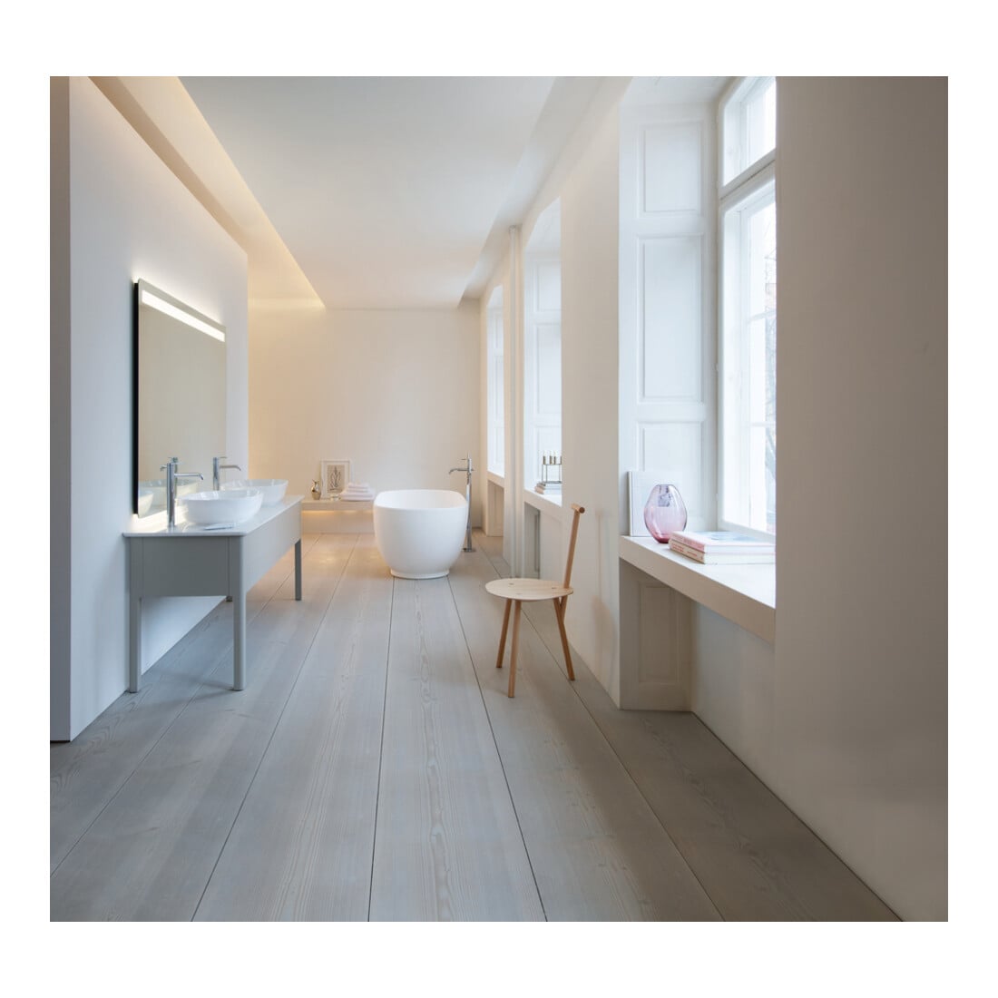 Duravit Waschtischunterschrank Luv 173,3x57x74,3cm, 2 AZ, steh., we s-matt