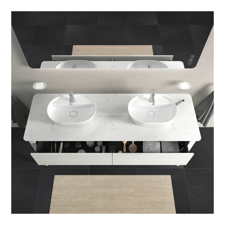 Duravit Waschtischunterschrank Luv 173,3x57x74,3cm, 2 AZ, steh., we s-matt