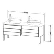 Duravit Waschtischunterschrank Luv 173,3x57x74,3cm, 2 La, 2 AZ, st, st-g m-5