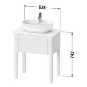 Duravit Waschtischunterschrank Luv 63,8x45x74,3cm, 1 AZ, st, st-gr s-matt-5