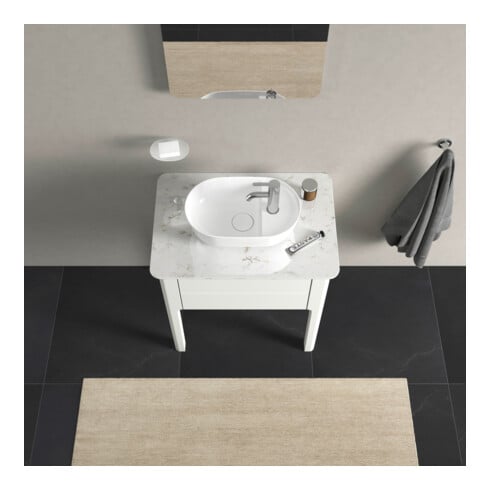 Duravit Waschtischunterschrank Luv 63,8x45x74,3cm, 1 AZ, steh., we s-matt