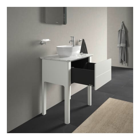 Duravit Waschtischunterschrank Luv 63,8x45x74,3cm, 1 AZ, steh., we s-matt