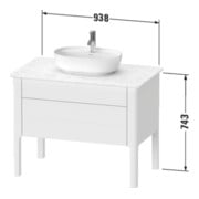 Duravit Waschtischunterschrank Luv 93,8x57x74,3cm, 1 Lad, 1 AZ, st, bl m-4