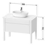 Duravit Waschtischunterschrank Luv 93,8x57x74,3cm, 1 Lad, 1 AZ, st, st-gr m-3