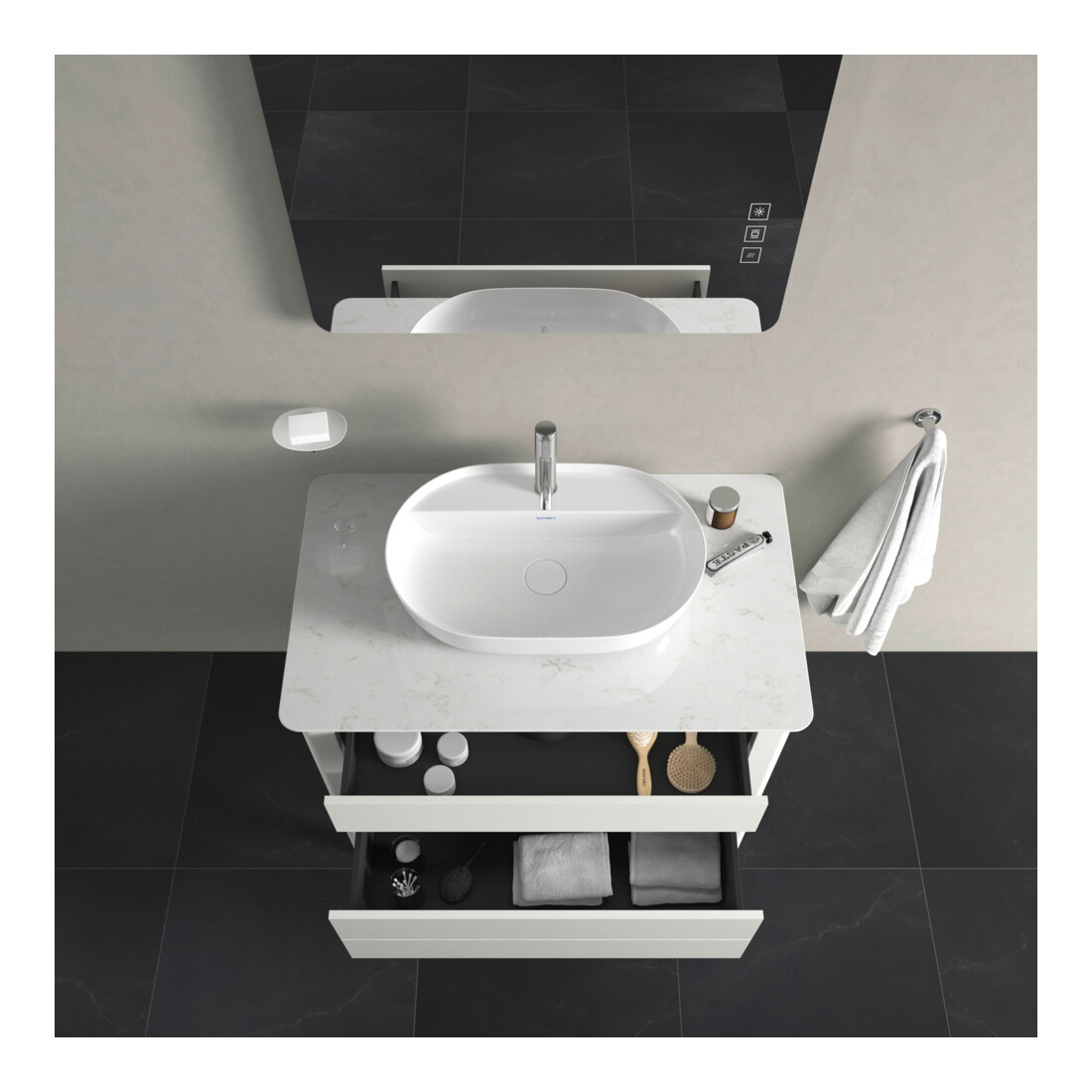 Duravit Waschtischunterschrank Luv 93,8x57x74,3cm, 1 Lad, 1 AZ, st, w m