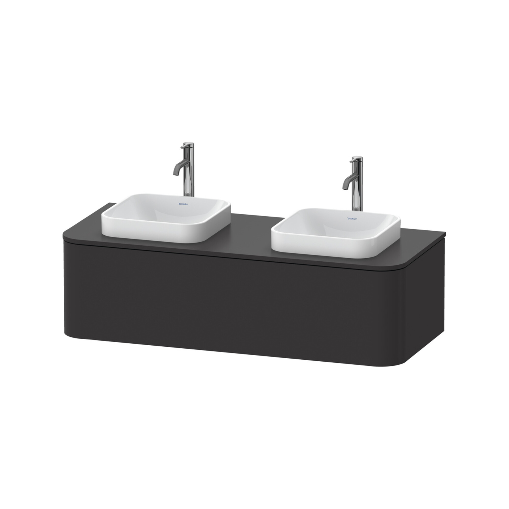 Duravit Waschtischunterschrank o. ES Happy D.2 Plus 35,4x130cm, 1 Ausz., BP b, graph matt