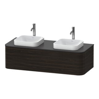 Duravit Waschtischunterschrank o. ES Happy D.2 Plus 35,4x130cm, 1 Ausz., BP b, Nussb geb.