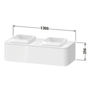 Duravit Waschtischunterschrank o. ES Happy D.2 Plus 35,4x130cm, 1 Ausz., BP b, Tau s-matt-4