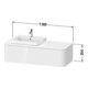 Duravit Waschtischunterschrank o. ES Happy D.2 Plus 35,4x130cm, 1 Ausz., graph matt, links