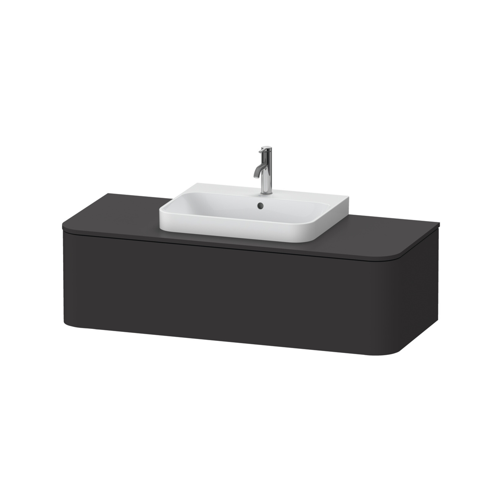 Duravit Waschtischunterschrank o. ES Happy D.2 Plus 35,4x130cm, 1 Ausz., graph matt, mitte