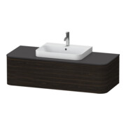 Duravit Waschtischunterschrank o. ES Happy D.2 Plus 35,4x130cm, 1 Ausz., Nussb geb., mitte