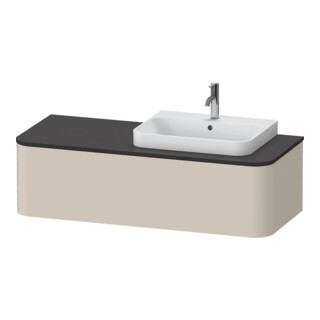 Duravit Waschtischunterschrank o. ES Happy D.2 Plus 35,4x130cm, 1 Ausz., Tau matt, rechts