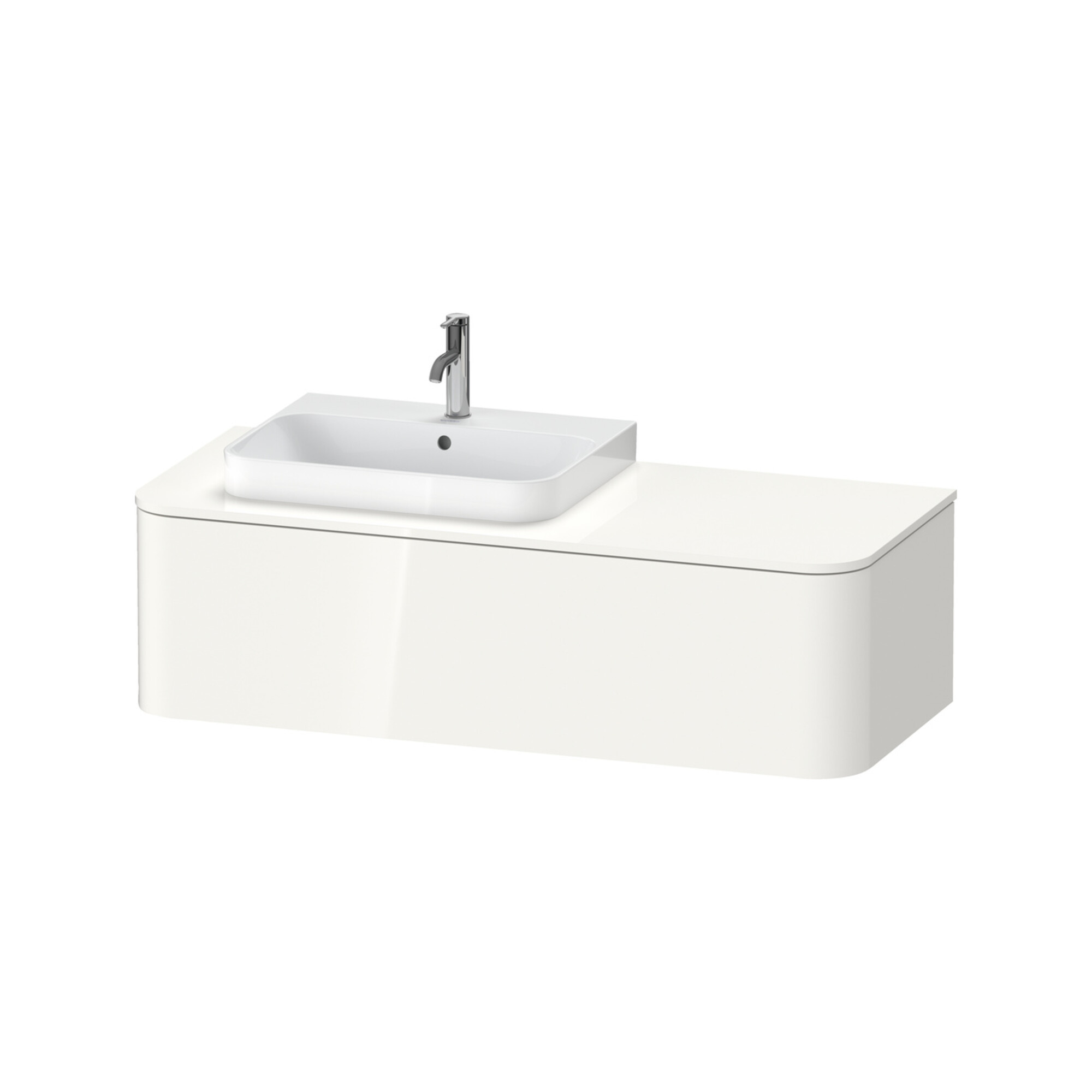 Duravit Waschtischunterschrank o. ES Happy D.2 Plus 35,4x130cm, 1 Ausz., we. hgl, links