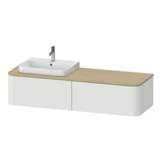 Duravit Waschtischunterschrank o. ES Happy D.2 Plus 35,4x160cm, 2 A, BP l, Nord we. s-matt