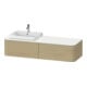 Duravit Waschtischunterschrank o. ES Happy D.2 Plus 35,4x160cm, 2 Ausz., BP l, Medit. Eiche-1