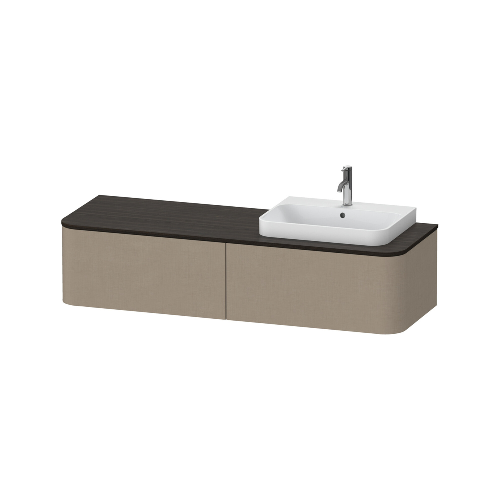 Duravit Waschtischunterschrank o. ES Happy D.2 Plus 35,4x160cm, 2 Auszüge, BP r, leinen