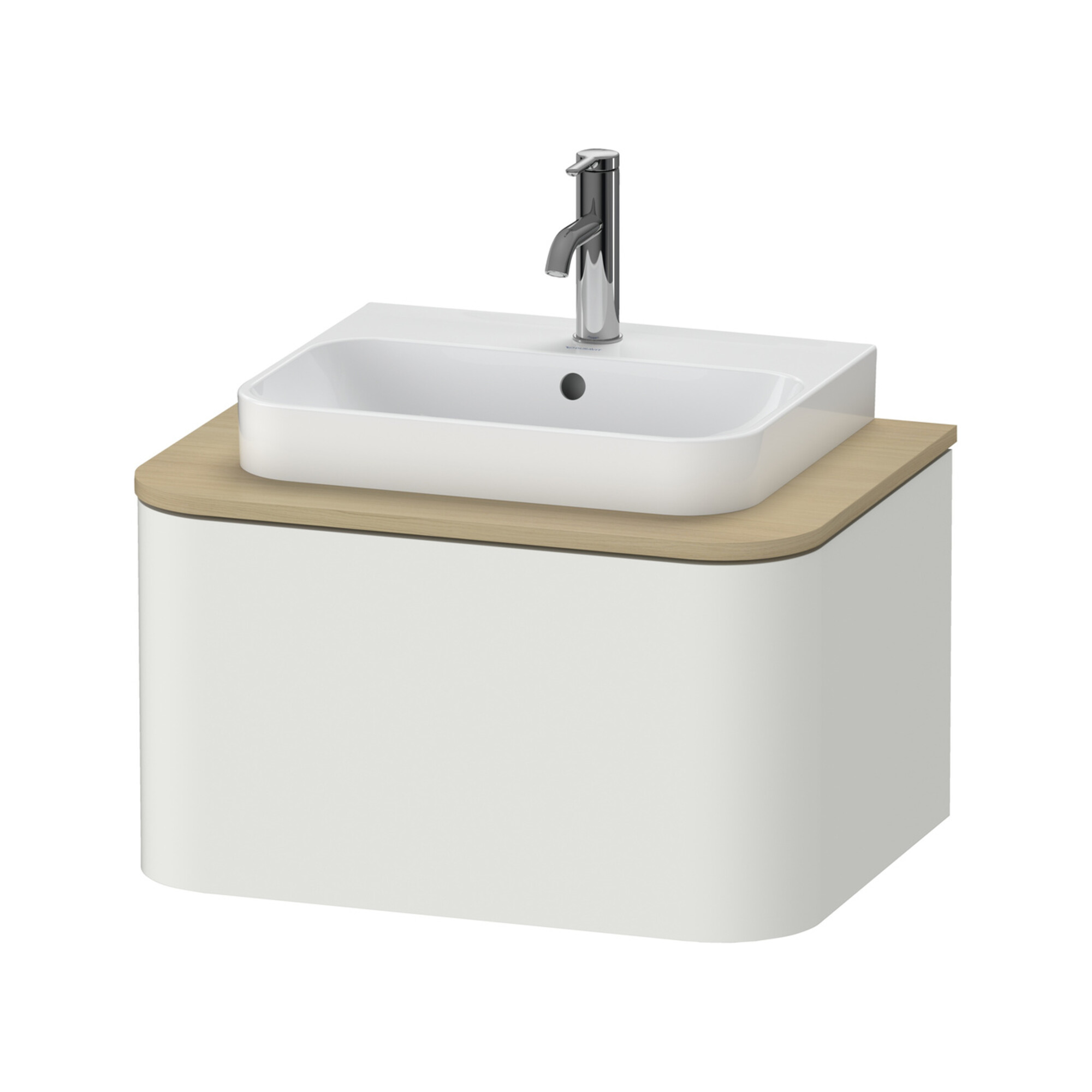 Duravit Waschtischunterschrank o. ES Happy D.2 Plus 35,4x65cm, 1 Ausz., Nord weiß seidenmatt