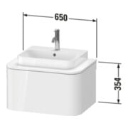 Duravit Waschtischunterschrank o. ES Happy D.2 Plus 35,4x65cm, 1 Ausz., Nord weiß seidenmatt-3