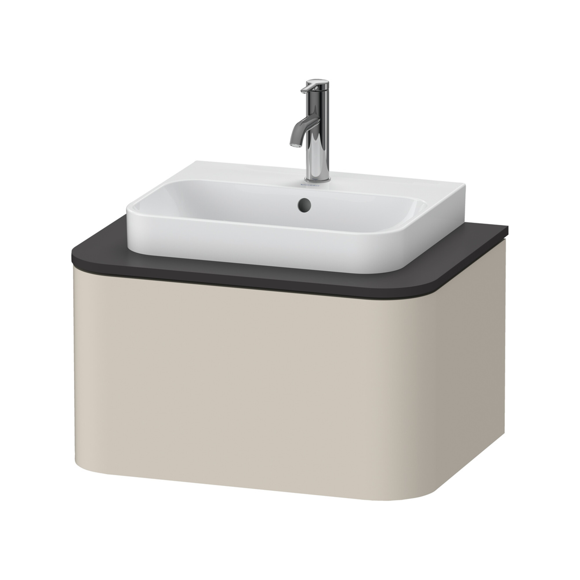 Duravit Waschtischunterschrank o. ES Happy D.2 Plus 35,4x65cm, 1 Auszug, taupe supermatt