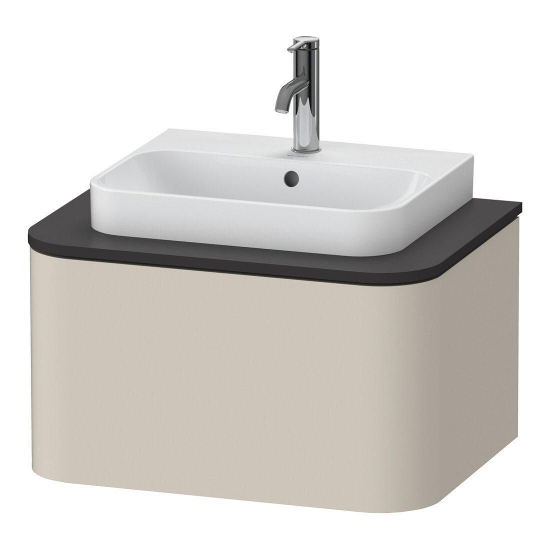 Duravit Waschtischunterschrank o. ES Happy D.2 Plus 35,4x65cm, 1 Auszug, taupe supermatt