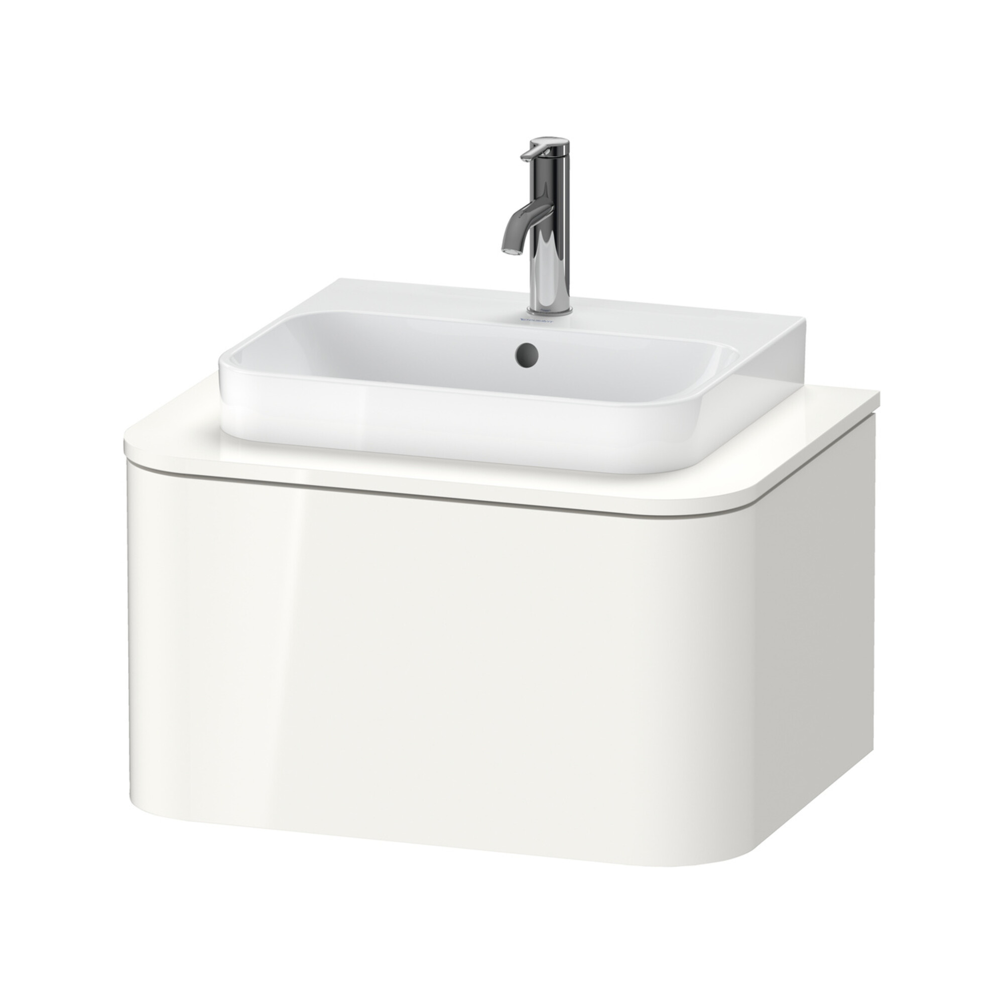 Duravit Waschtischunterschrank o. ES Happy D.2 Plus 35,4x65cm, 1 Auszug, weiß Hochglanz