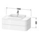 Duravit Waschtischunterschrank o. ES Happy D.2 Plus 40,8x100cm, 2 SchKa., blau seidenmatt
