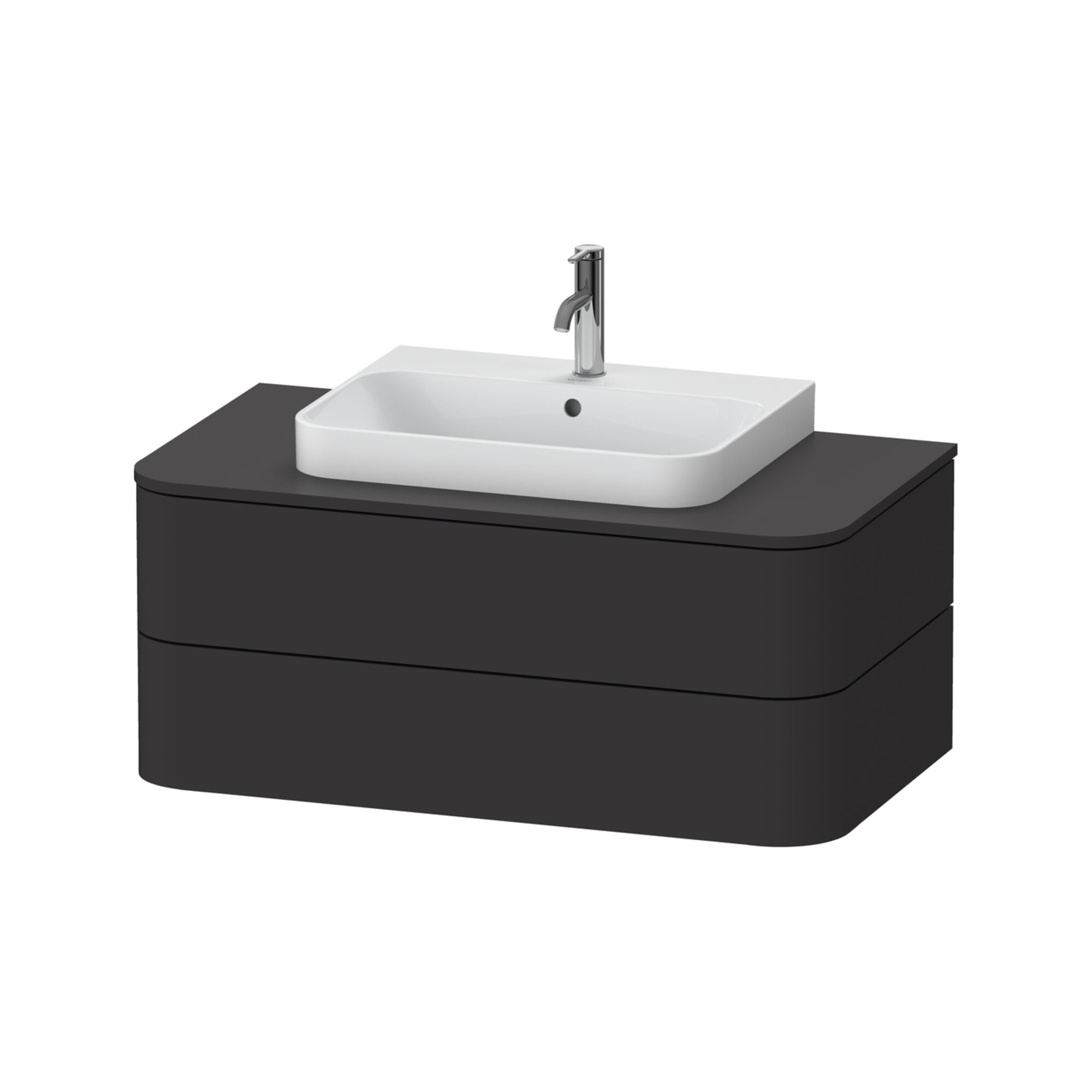 Duravit Waschtischunterschrank o. ES Happy D.2 Plus 40,8x100cm, 2 SchKa., graphit supermatt