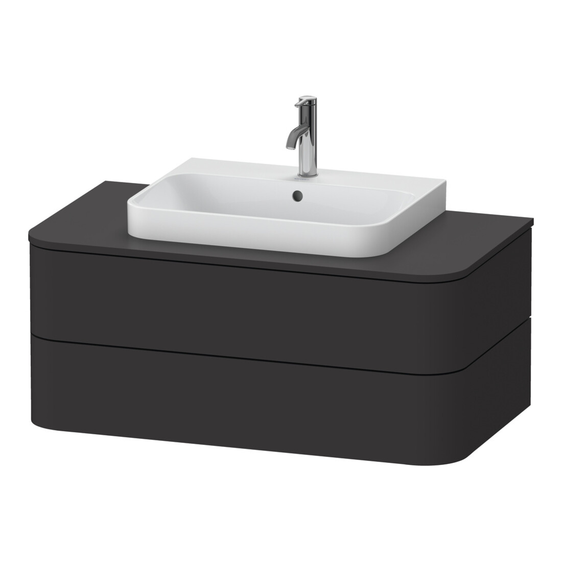 Duravit Waschtischunterschrank o. ES Happy D.2 Plus 40,8x100cm, 2 SchKa., graphit supermatt
