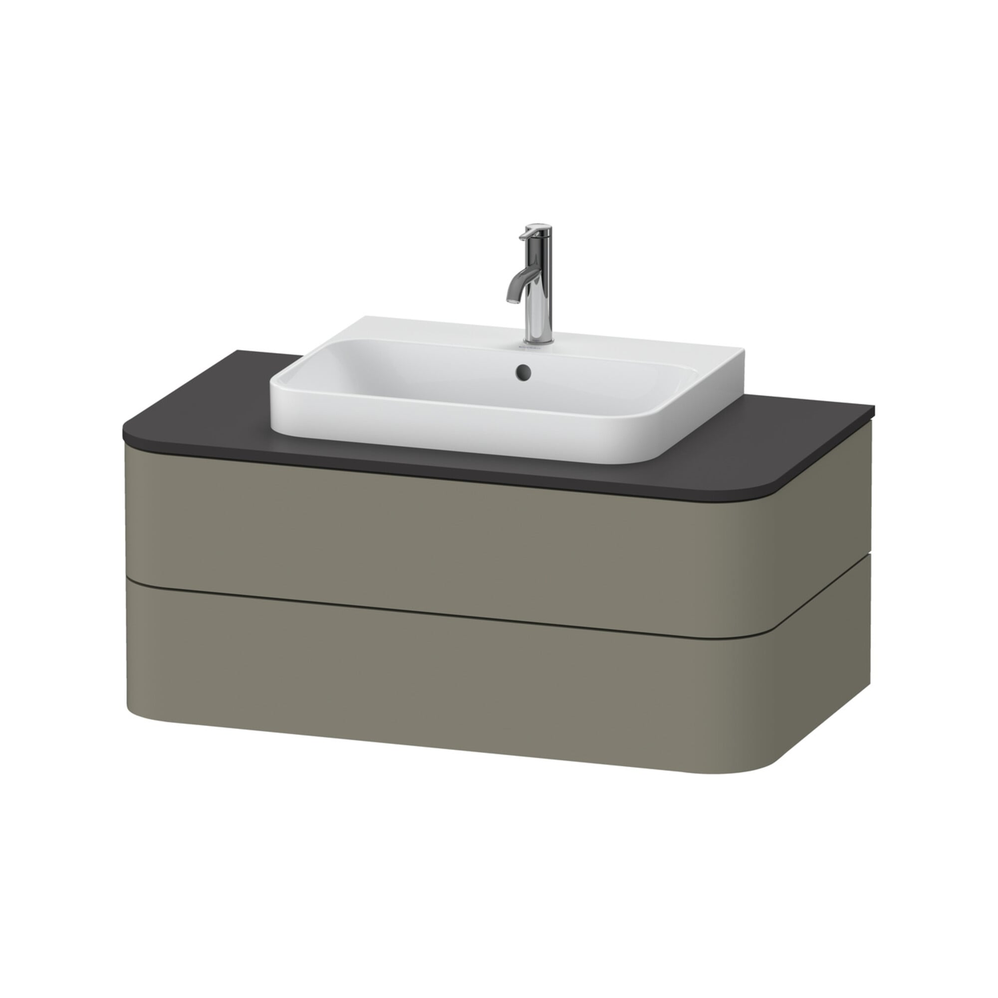 Duravit Waschtischunterschrank o. ES Happy D.2 Plus 40,8x100x55cm, 2 SBK, steingrau s-matt