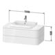 Duravit Waschtischunterschrank o. ES Happy D.2 Plus 40,8x100x55cm, 2 SchKa., Medit. Eiche