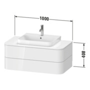 Duravit Waschtischunterschrank o. ES Happy D.2 Plus 40,8x100x55cm, 2 SchKa., Medit. Eiche-5